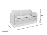 Knox 84" Modern Farmhouse Sofa, Burnt Orange Performance Velvet B2719P280171