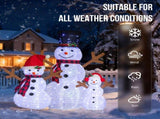 Set of 3 Lighted Snowman Family Christmas Yard Decorations, 4FT 3FT 2FT Pre-lit Pull Up Snowman with 22470567