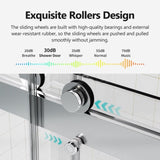 68-72 inches *76 inches Frameless Double Sliding Soft-Close Shower Door, 3/8 inches Thick W1552P174981
