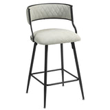 SET OF 2, 26'' Counter height bar stools PU cover kitchen island counter bar stool with black powder W2215P196279