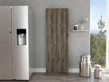 Multistorage Pantry Cabinet, Five Shelves, Double Door Cabinet -Dark Brown / Black B20092038