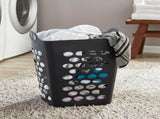 (3 pack) Flexible Square Laundry Hamper, Black Plastic 96577060