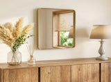 Anti-Fog Bathroom Wall Mirror 24" x 30" Shatterproof Mirror with Rectangular Metal Frame, Gold 88109118