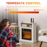 27" Electric Fireplace with Mantel Surround, 1400W Replaceable Fireplace Insert Heater with 27698530
