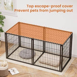 ZNTS Dog Crate 63" Dog Kennel for Small Medium Dogs, Puppy Dog Playpen with Top, Pet Cage, Indoor, W1162P245312