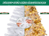 7.5 FT Artificial Christmas Tree with DIY 400 Warm White LED Lights, Hinged Xmas Pine Tree with Tree 78401324