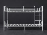 Bunk Bed with Ladder and high Guardrail, Able to Split, Metal Bunk Bed, Storage Space, Noise W5635P479855