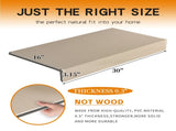 ( OAK Color ) 5 Pcs Wire Shelf Covers Foamed PVC Wire Rack Covers for Removable Closet (Not Wood) W2641P355993