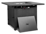 28-Inch Fire Table50000 BTU Gas Firepit with Volcanic Stone Black 55999158