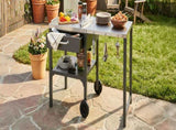 Outdoor Kitchen Cart Foldable Outdoor Prep Station Portable BBQ Cart Grill Cart with Foldable Top N719P407403E