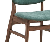 Green and Walnut Padded Side Chair B062P209229