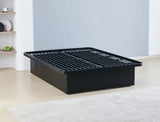 Modern Style Heavy Duty King Size Platform Bed Frame made with Metal and16 Inch height in Black B009P191908