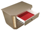 Nightstand Made with Wood in Gold Finish B009139108