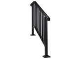 Matte black 3-tier ABS plastic handrail for patio stairs 20453346