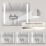 36 x 30 inch Medicine Cabinet with LED Vanity Mirror, Anti-Fog, Dimmable, Recessed or Surface Mount, W1738100836