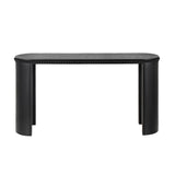 Mirod Vintage Console Table with Beaded Trim and Reversible Curved Legs, Natural Wood Veneer Finish N760P286010B