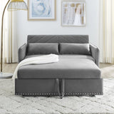 MH" Sleeper Sofa Bed w/USB Port, 3-in-1 adjustable sleeper with pull-out bed, 2 lumbar pillows and W119362743