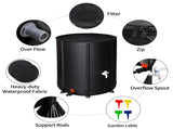 132 Gallon Folding Rain Barrel Water Collector Black 92733074