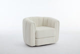 Swivel Accent Barrel Chair, Modern Round Armchairs with Upholstered, Comfy Swivel Accent Chair for W2606P187688