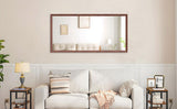 60"x30" Oversized Modern Rectangle Bathroom Mirror with walnut Frame Decorative Large Wall Mirrors W708P297663