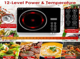 3500W Electric Single Burner Cooktop 110V - Rapid Heating Hot Plate with 4 Preset Modes 11568545