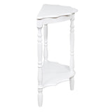42'' Retro Circular Curved Half-Moon Console Table with Cloud Design Top and Open Shelf Solid Wood W1202P155405