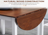 DFW Solid Wood Folding Dining Table, Drop Leaf Kichen Dining Room Desk for Small Spaces, Small W2301P300994