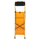Iron 4-step step ladder with handrails ginger 96373453