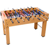 ZNTS 54-Inch Hurricane Foosball Table for Family Game Rooms with Light Cherry Finish, Analog Scoring and W465P164161