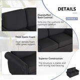 57.9" Orisfur Pull Out Sofa Bed Loveseat Sleeper with Twin Size Memory Mattress with Two USB Ports N719P210624B
