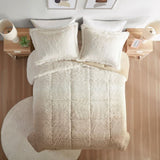 Ombre Shaggy Long Fur Comforter Mini Set B035129362