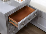 Transitional Style Gray Color Solid wood 1pc Nightstand Only Bedroom Furniture Bedside Table Round B011140215
