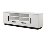 Matilda 70.5" White Finish TV Stand with Drawers B061P160690