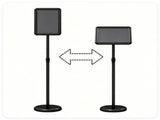 Adjustable Floor Standing Sign Holder, 8.5"x11" Front Loading Snap Frame with 360&deg Rotatable 65070845