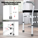 Steel safety toilet railing with multiple adjustable gears 22707637