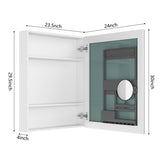 24'' W x 30'' H Surface Frameless Mirror Medicine Beveled Mirror Edges Bathroom Medicine W2287P250184