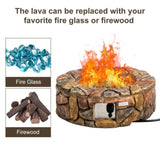 Fire Pit Table 40,000 BTU Stone Gas Fire Stove Pit for Outdoor Patio 55324364