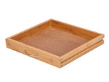 Moveable Kitchen Cart with Stainless Steel Table Top & Three Drawers & Three Baskets Burlywood 38657513