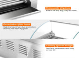 Stainless Steel Hot Dog Maker - 7 Rows, Toughened Glass Hood & 17.7"x9.8" Grill Surface 41605425