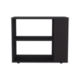 Garden 19,7" High Side Table , End Table, Sofa Table with Two Shelves Black B200P286963
