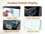 American-Style Non-Lit Glass Display Cabinet Soft-Close Drawer Slides 3 W2920P303684
