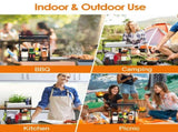 Portable Grill Utensil Caddy, MultiSpace Metal BBQ Storage Organizer with Detachable Parts, Easy 30205161