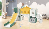 ZNTS Kids Slide Playset Structure, Castle Climber with Slide and Basketball Hoop, Toy Storage Organizer 49067753