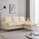 81"Modern Sectional Technical leather L-Shaped Sofa Couch with Reversible Chaise Lounge 10713407