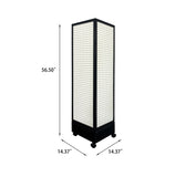 Four sided rotating pegboard display stand made of MDF and aluminum alloy for craft display, vendor W2221P191203