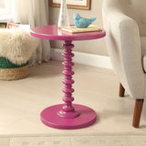 Purple Accent Table with Pedestal Base B062P209055