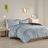 Full/Queen Shaggy Long Fur Comforter Mini Set B035129364