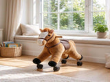 Plush Ride on Horse with Wheels, Ride On Toy to Develop Balance & Coordination for Toddlers 1836 46619644
