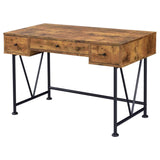 Antique Nutmeg and Black 3-drawer Writing Desk B062P153666