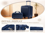 14"/20" 2 pcs/set in ABS Spinner Wheel Luggage, with Combination Lock and Front Opening Design, 14" 07544995